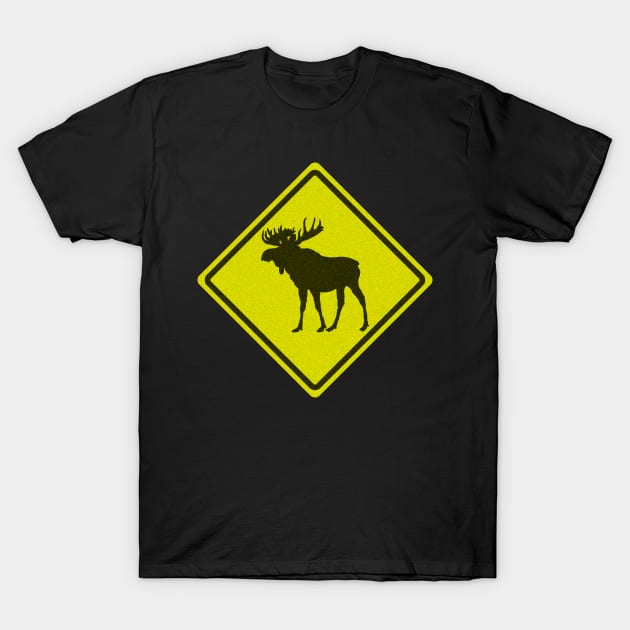 Caution Moose T-Shirt by whatwemade